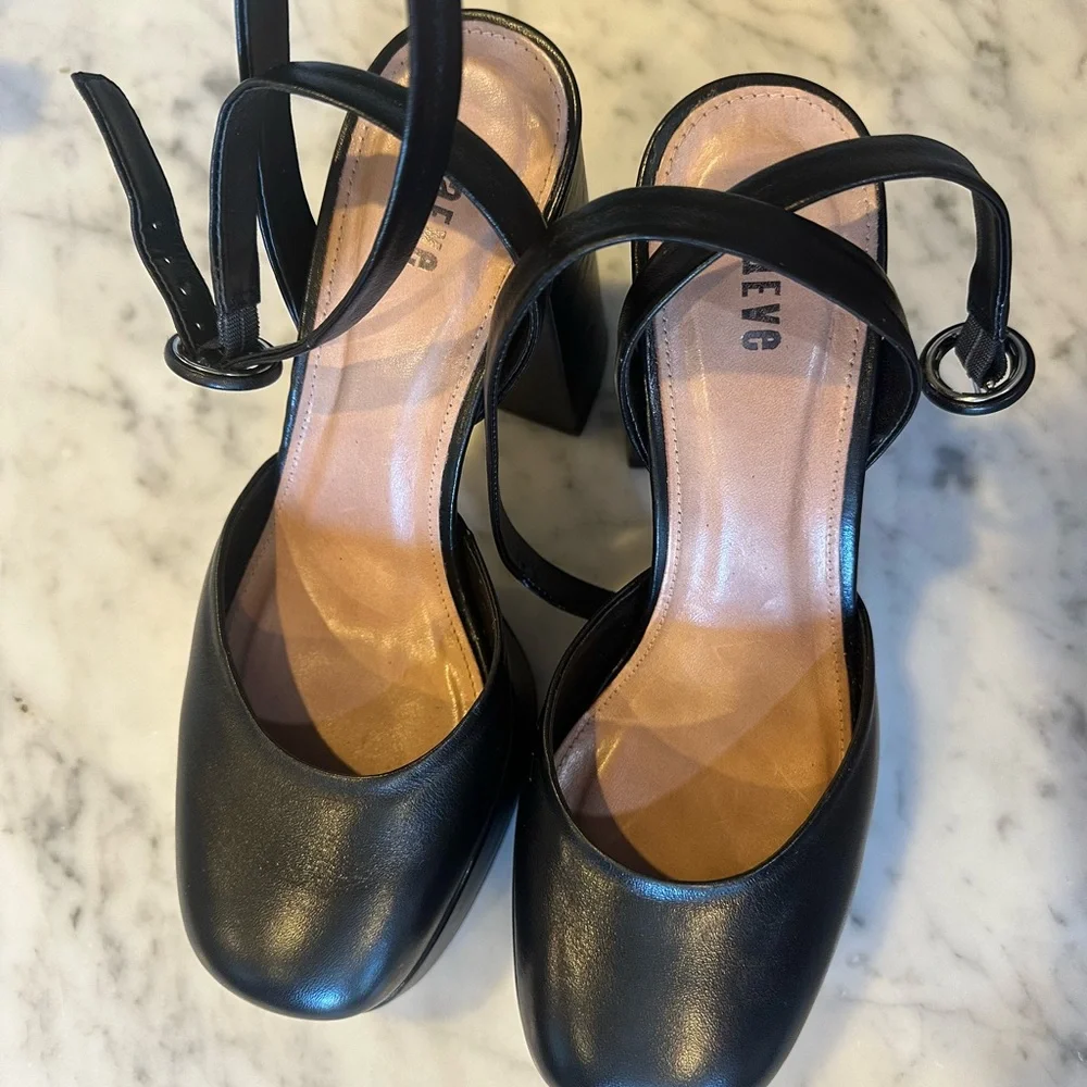 Maeve Black Platform Shoes From Anthropologie - Picture 2 of 3